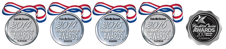 oakville beaver readers selection awards for the years 2014, 2014, 2015, 2016, 2017